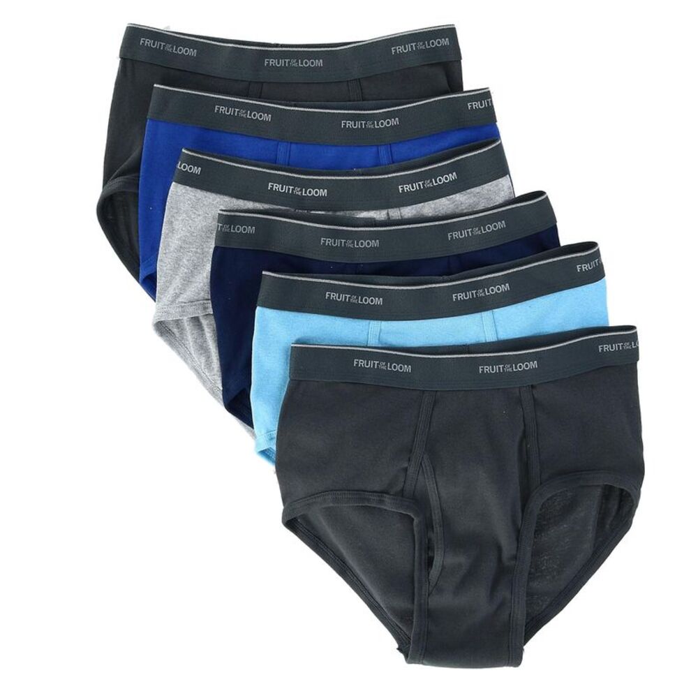 Fruit of the Loom Men's Briefs - Black, Blue, Gray